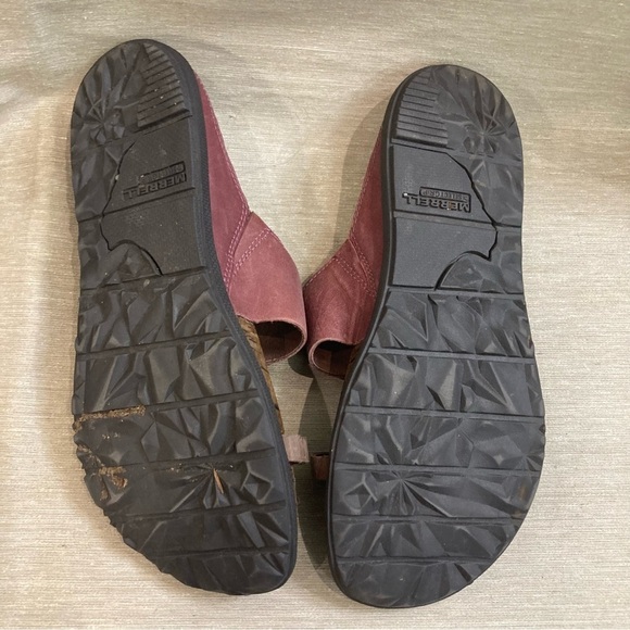 MERRELL Sz 9 Around Town Thong Slip On Neutral Colour Block Sandals - Picture 9 of 14